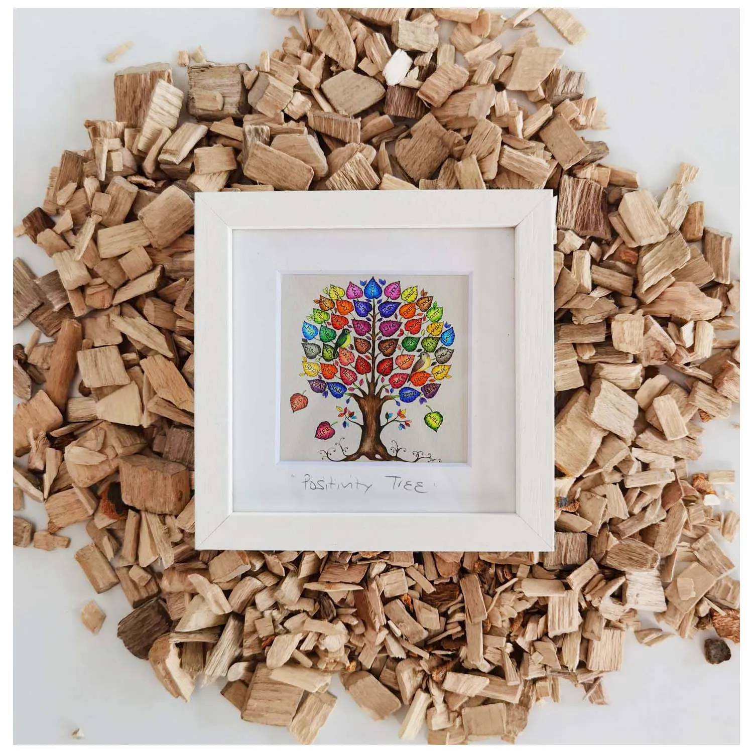 Positivity Tree Framed Print