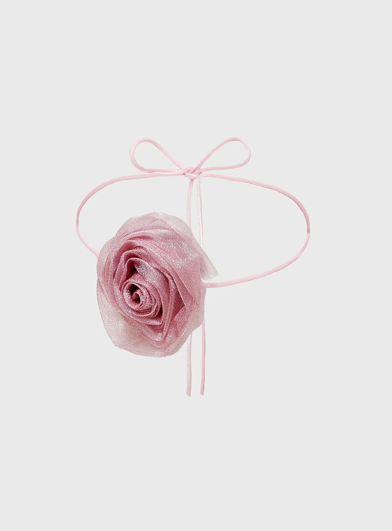 Pretty In Pink Rose Necklace Pink