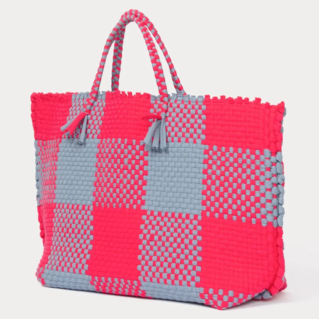 Rachel Comey Cadiz Tote Bag Fuchsia Pink And Blue