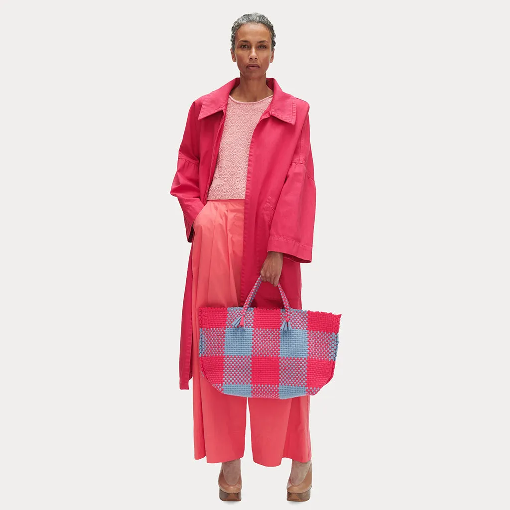 Rachel Comey Cadiz Tote Bag Fuchsia Pink And Blue