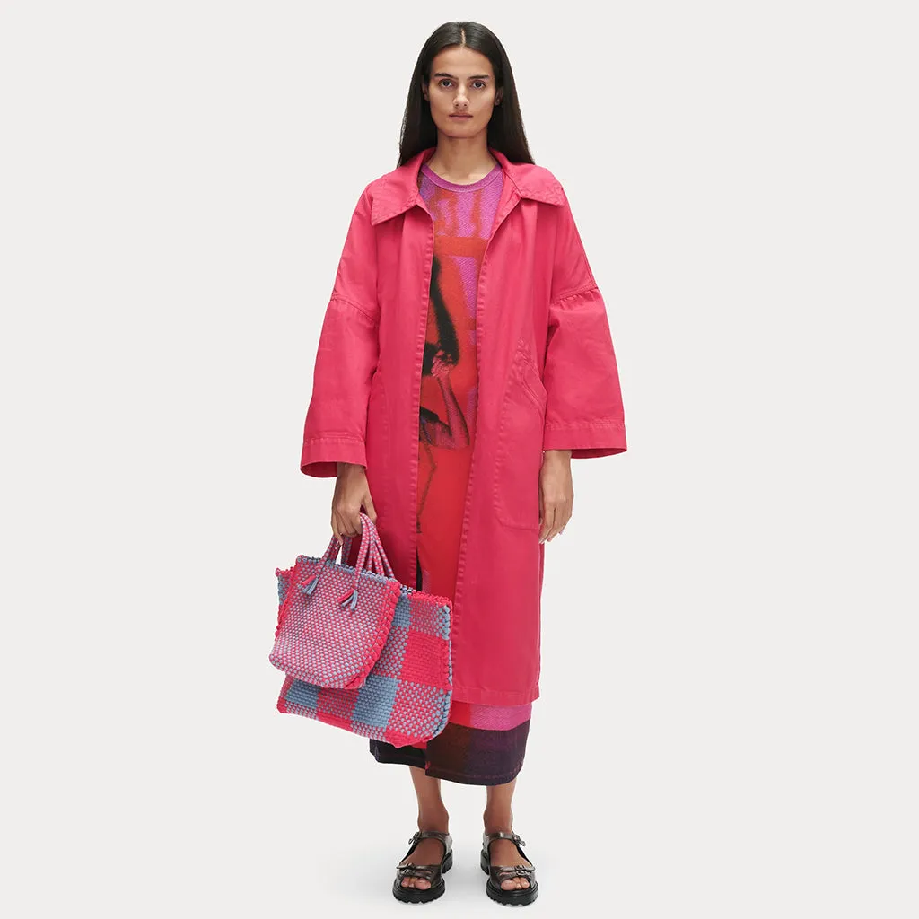 Rachel Comey Cadiz Tote Bag Fuchsia Pink And Blue