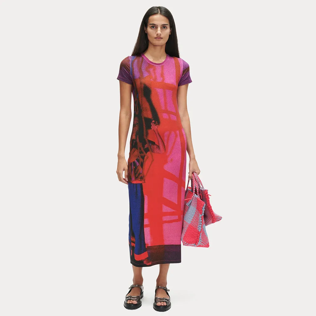 Rachel Comey Cadiz Tote Bag Fuchsia Pink And Blue