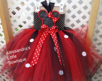 Red and black Minnie mouse tutu dress