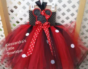 Red and black Minnie mouse tutu dress