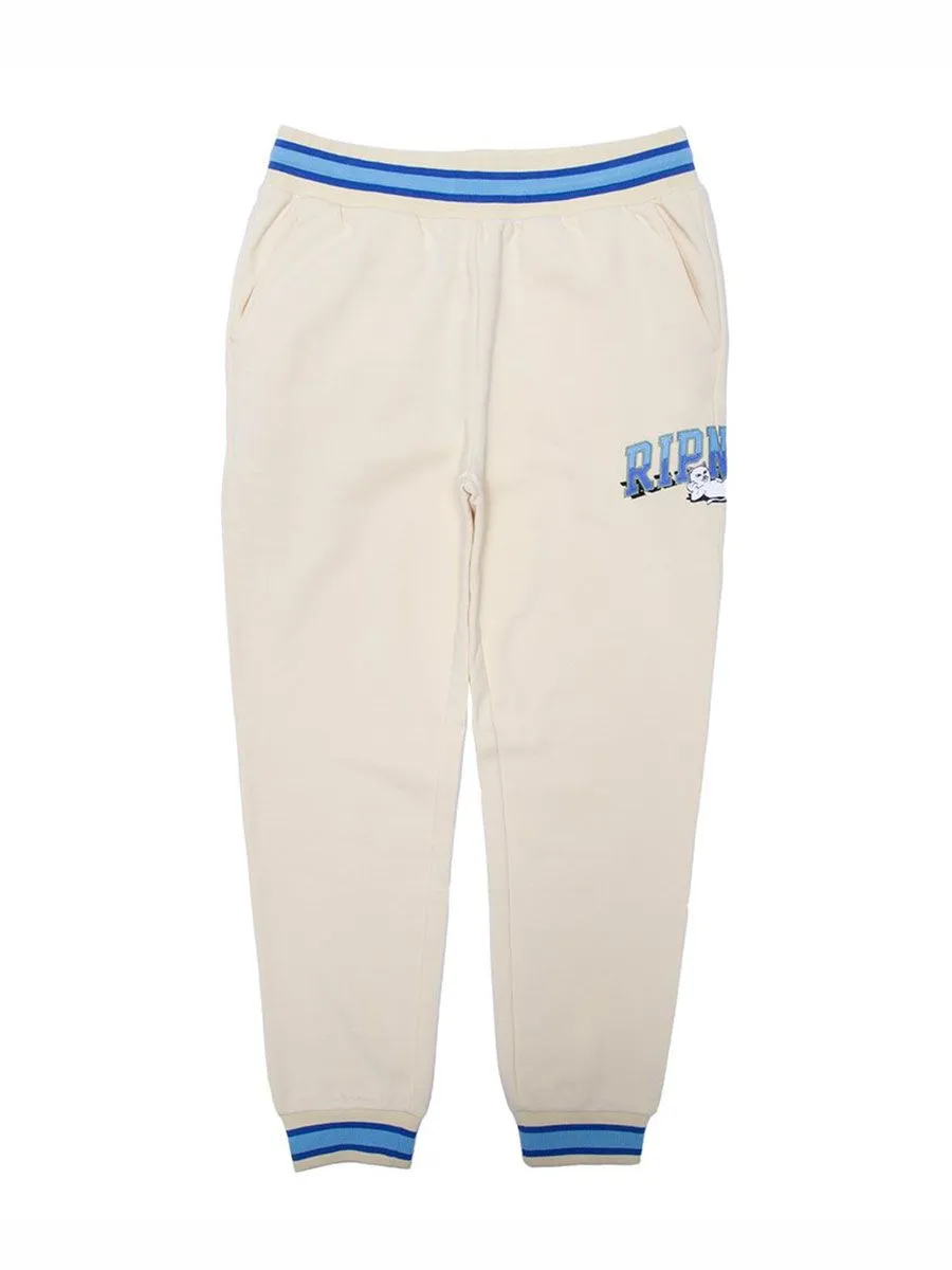 RIPNDIP Team Spirit Embroidered Sweatpants - Natural