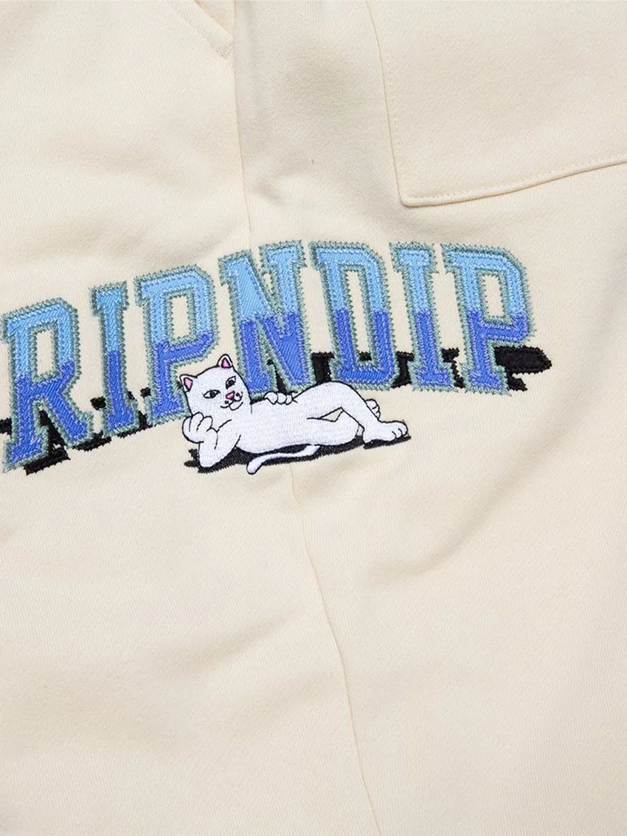 RIPNDIP Team Spirit Embroidered Sweatpants - Natural