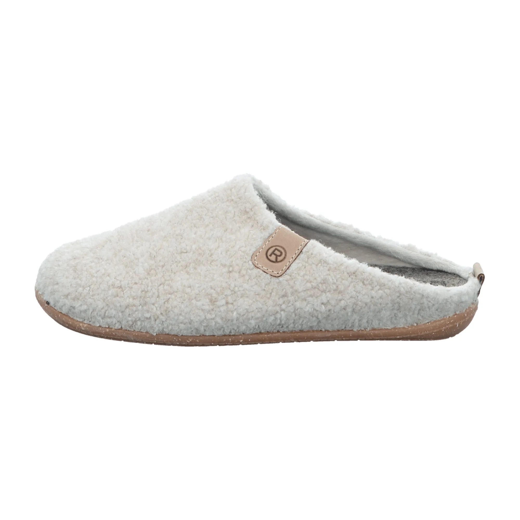 Rohde Women's Beige Slip-On House Shoes Warm Lined for Fall Winter