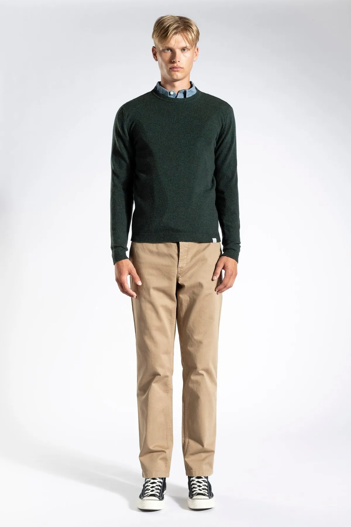 Sigfred Lambswool Sweater - Forest Green