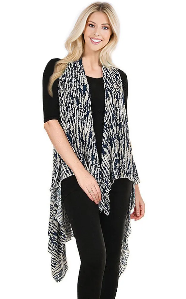 SN533 Spandex Stroke Scarf Long Vest