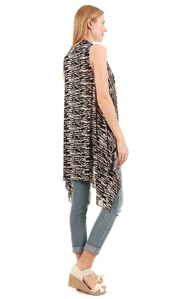 SN533 Spandex Stroke Scarf Long Vest