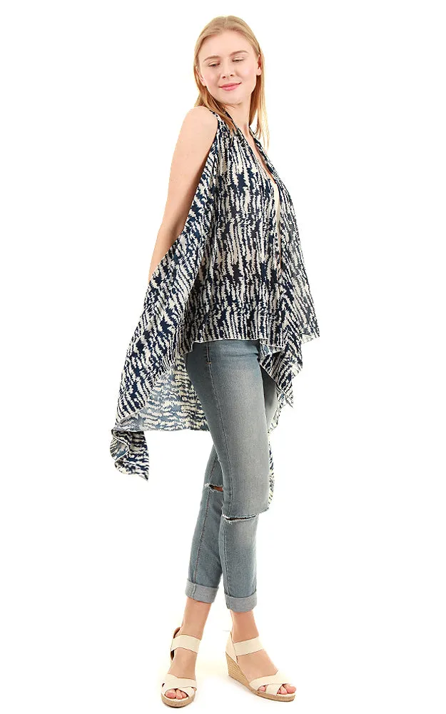 SN533 Spandex Stroke Scarf Long Vest