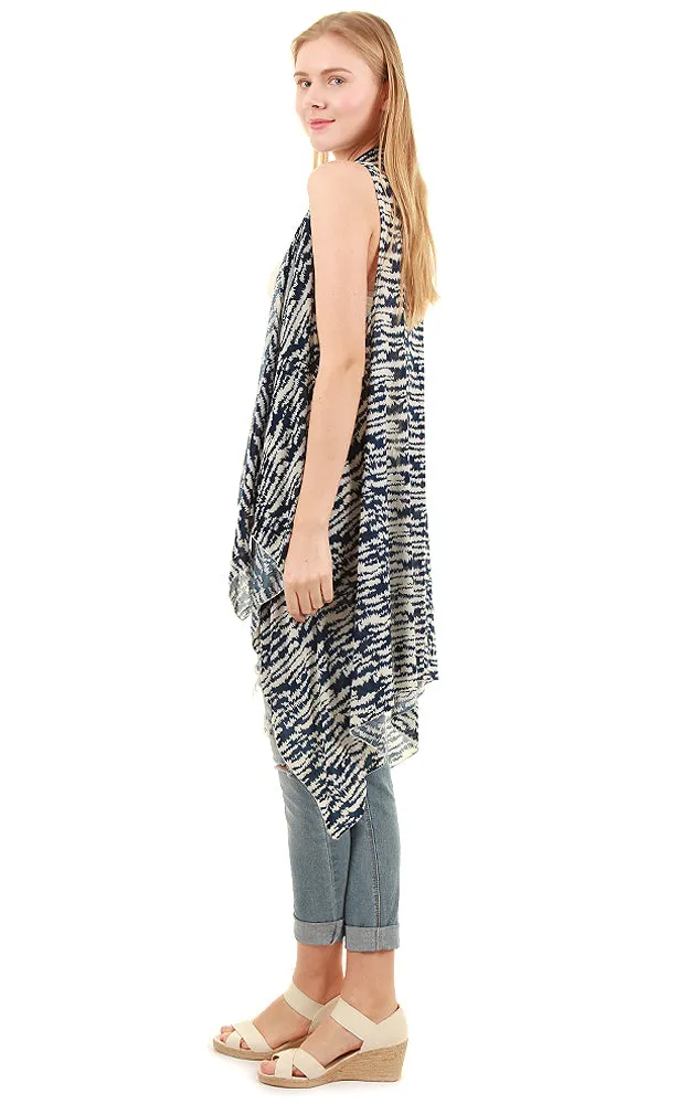 SN533 Spandex Stroke Scarf Long Vest