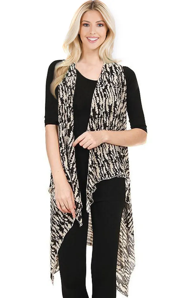 SN533 Spandex Stroke Scarf Long Vest