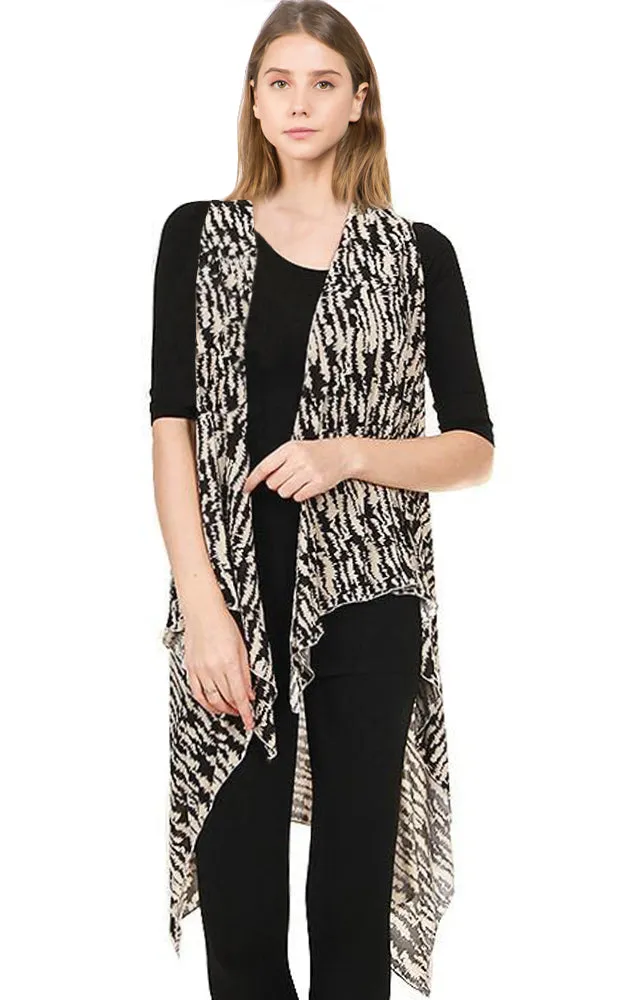 SN533 Spandex Stroke Scarf Long Vest