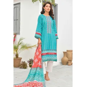 Sophia Lawn Printed Embroidered Unstitched 3Pcs Suit - 4