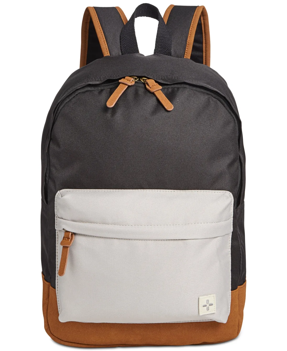 Sun + Stone Men's Riley Canvas Colorblocked Backpack Black Size Regular