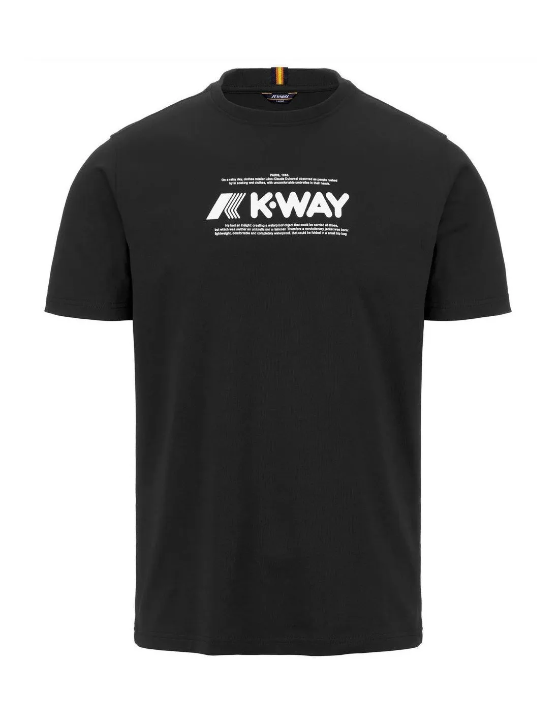 T-shirt K-way uomo K4125DW Odom typo nera