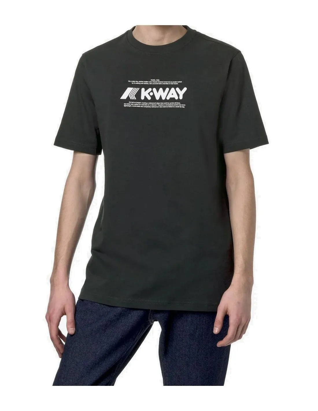 T-shirt K-way uomo K4125DW Odom typo nera