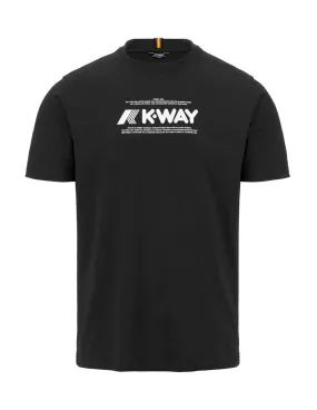 T-shirt K-way uomo K4125DW Odom typo nera