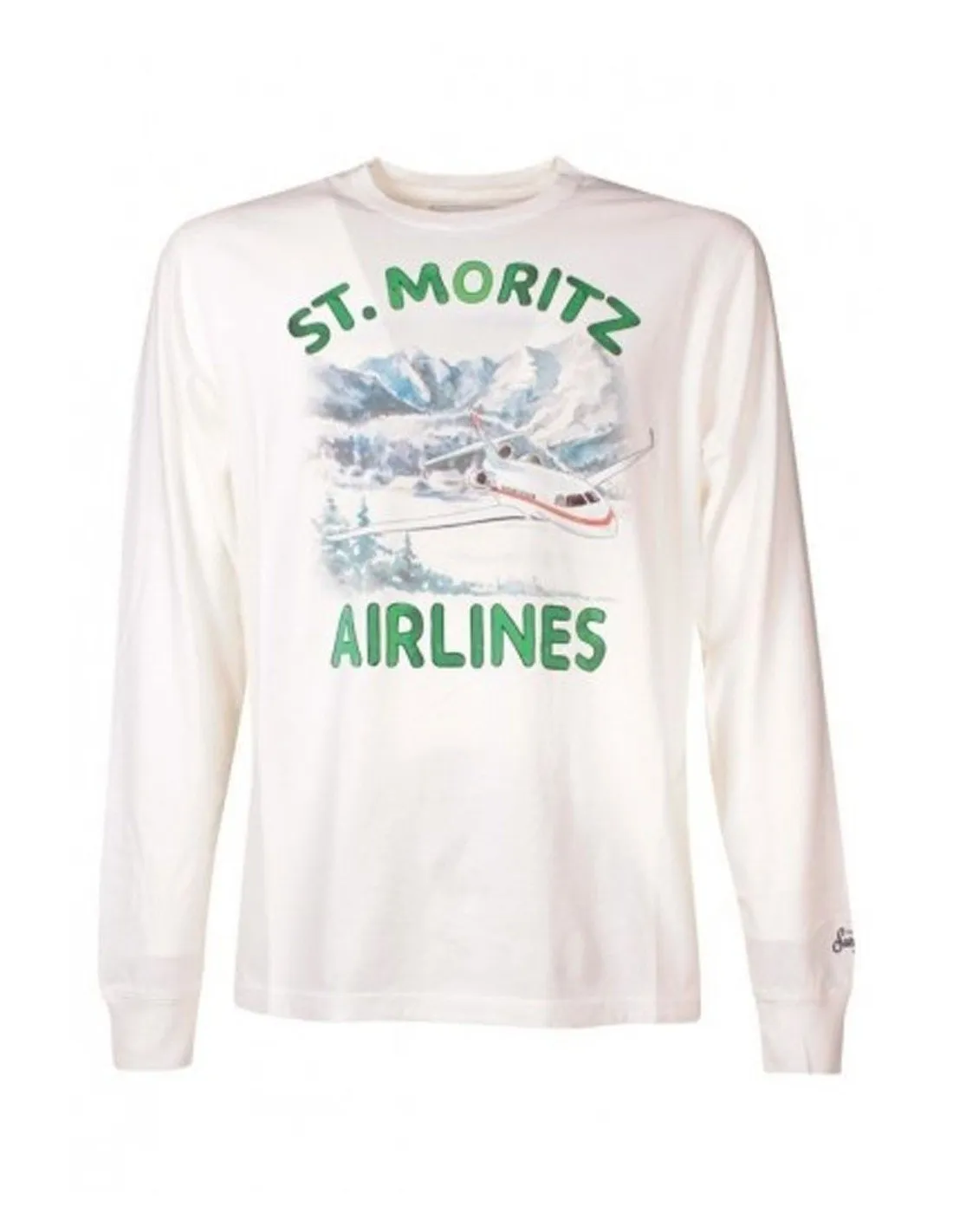 T-shirt MC2 Saint Barth uomo Luton St. Airlines bianca