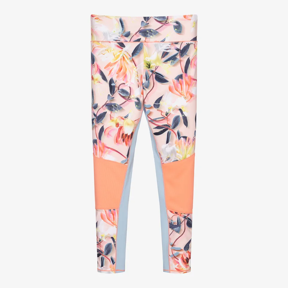 Teen Pink Floral Leggings