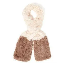 TGB Two Toned Faux Fur Scarf - Buff/Taupe