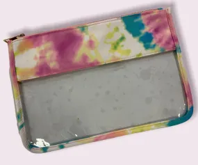 Tie Dye Clear Varsity Pouch