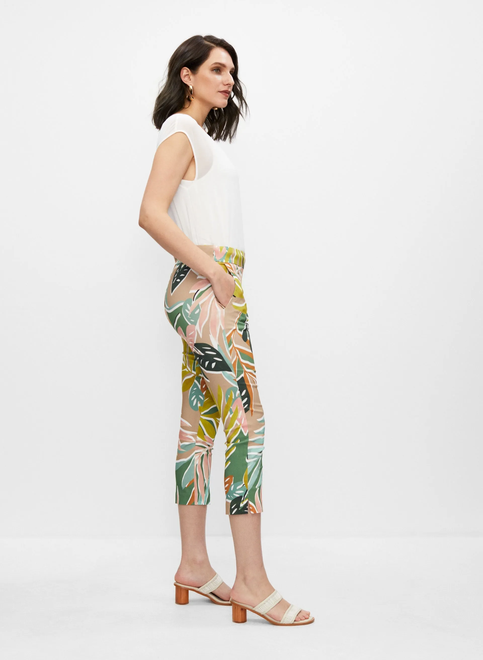 Tropical Print Capris