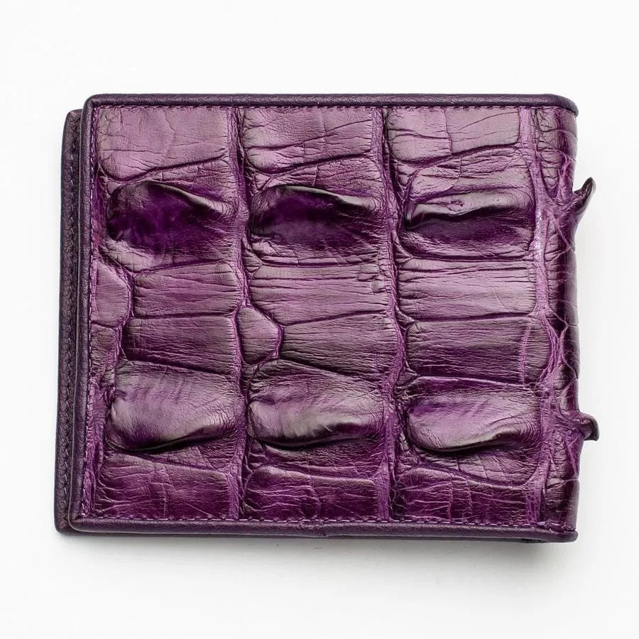 Violet Crocodile Tail Skin Mens Wallets