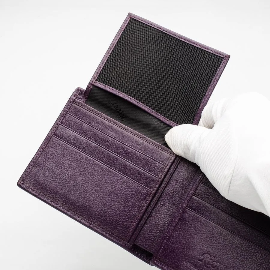 Violet Crocodile Tail Skin Mens Wallets