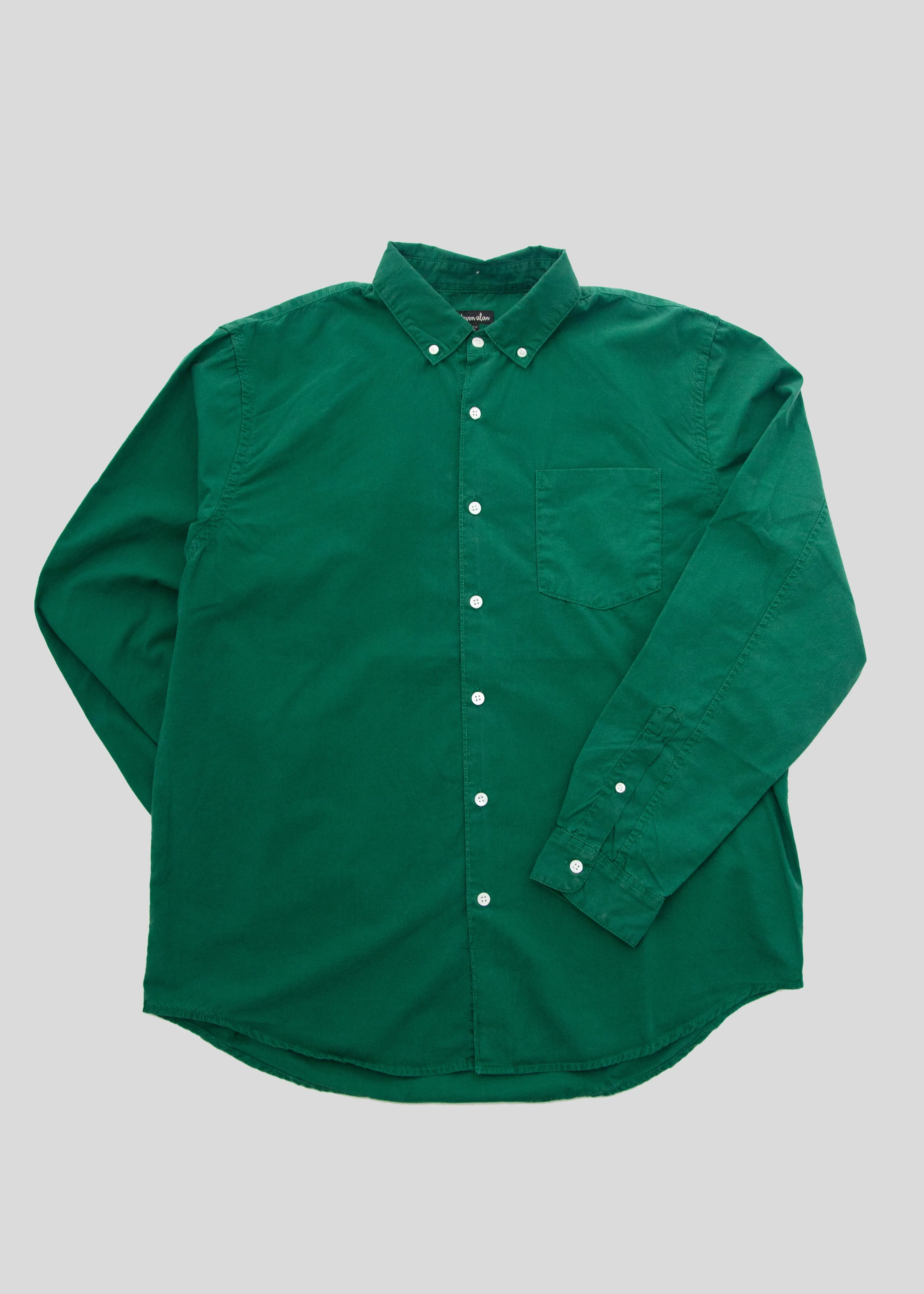 Washed Poplin Shirt, Kaitoke Green