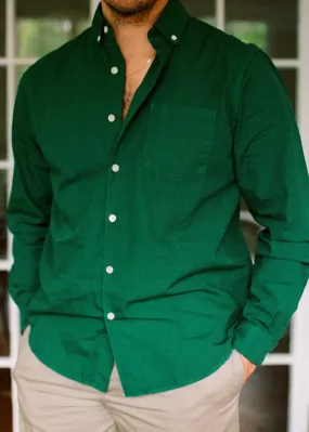 Washed Poplin Shirt, Kaitoke Green