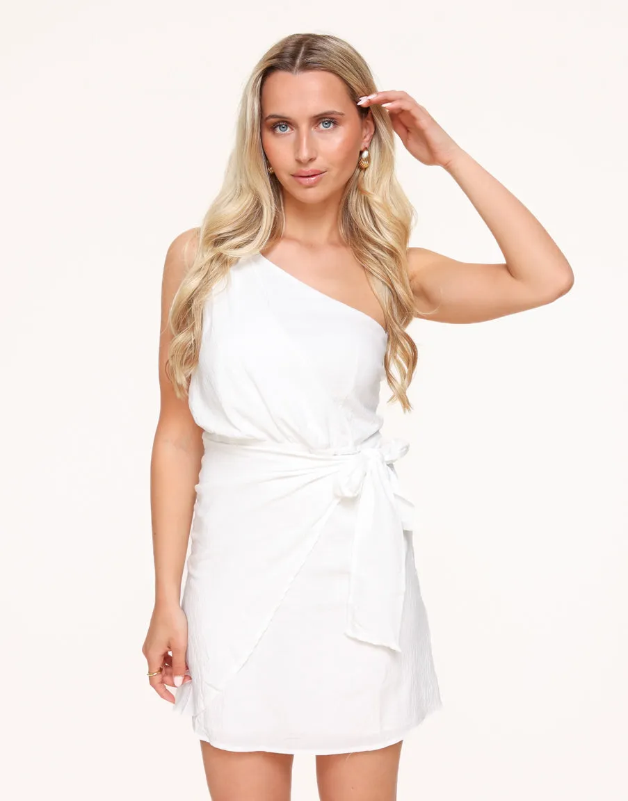 Witte One Shoulder - Jurk