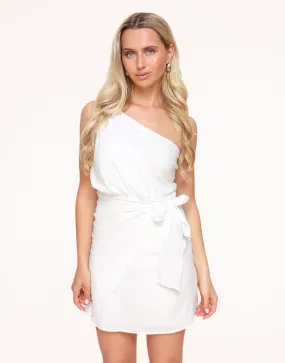 Witte One Shoulder - Jurk