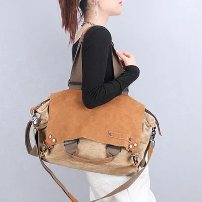 Women's Cowhide Leather Large Capacity Portable Tote Shoulder Bag