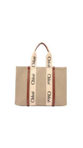 Woody Tote Bag - Beige