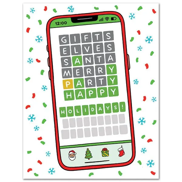 Wordle Christmas Card - 8 Pack