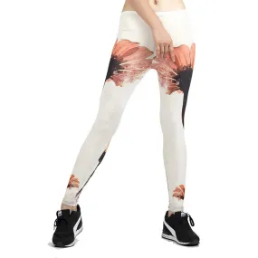 Workout Women Leggings Fitness Mid Waist Elastic Push Up Print Ankle Length Spandex Leggin Casual Femme Leggings